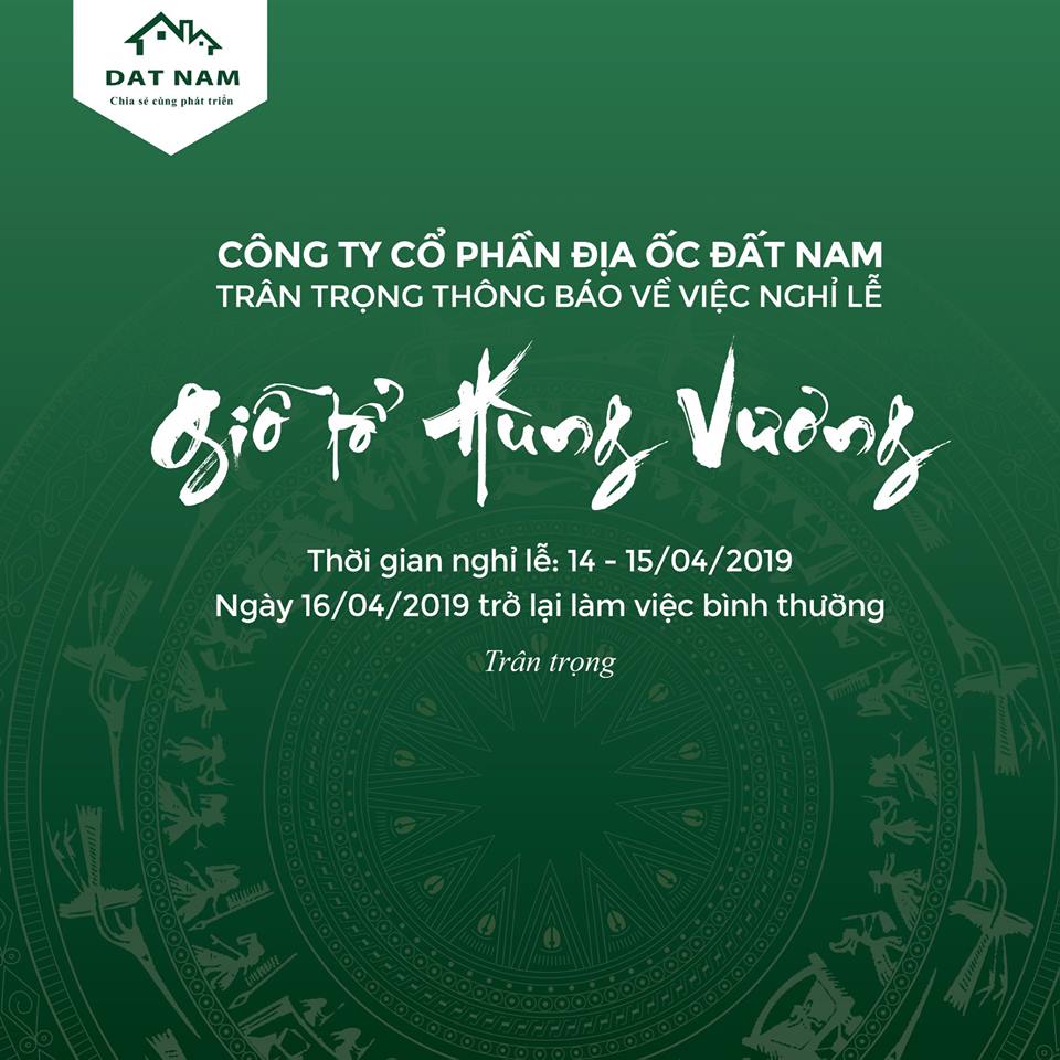 THÔNG BÁO VIỆC NGHỈ LỄ GIỖ TỔ HÙNG VƯƠNG